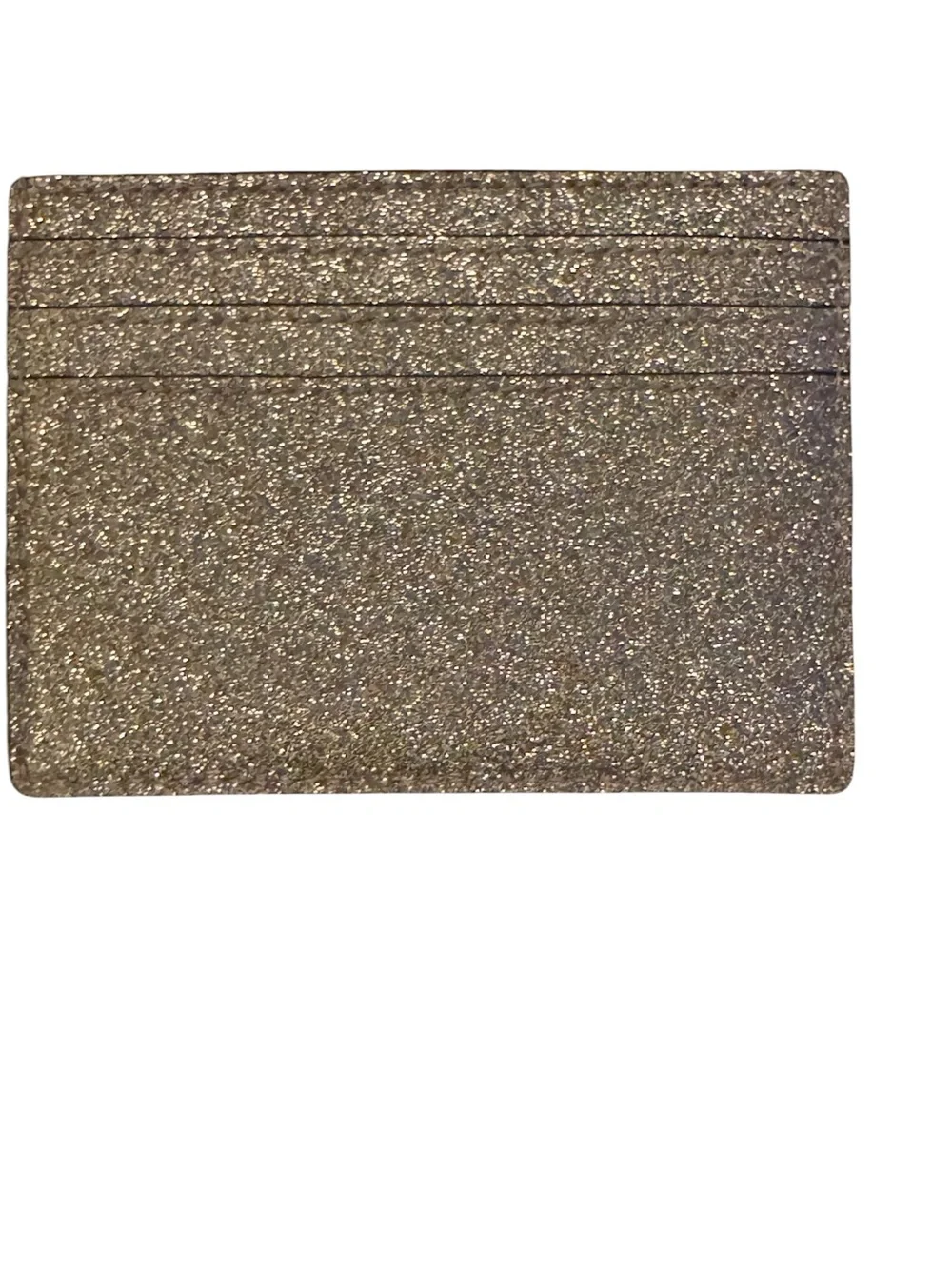 kate spade Glitter Card Holder in Champagne Gold